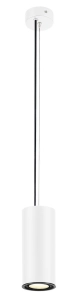 Biała ściemniana fazowo lampa wisząca punktowa tuba SLV 133121 Supros LED 12W 3000K 60stopni