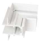 Biały łącznik do uskoków do podtynkowych szyn magnetycznych głębokich Magnetic Max Light MT0026