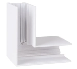 Biały łącznik kątowy poziomy do natynkowych głębokich szyn magnetycznych głębokich Magnetic Max Light MT0020