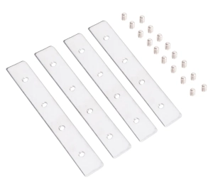 Biały metalowy łącznik do połączenia łącznika kątowego z szyną podtynkową magnetyczną Magnetic Max Light MA0029