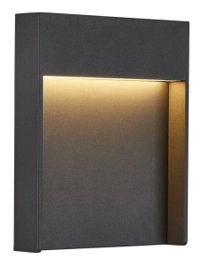 Antracytowa zewnętrzna lampa elewacyjna z czujnikiem SLV 1002952 Flatt LED 13W 3000/4000K IP65