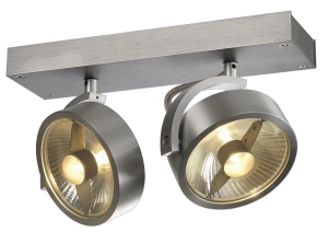 Aluminiowa lampa sufitowa punktowa na dwie żarówki ES111 SLV 147316 Kalu