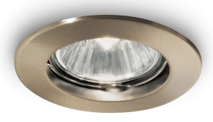 Lampa wpuszczana podtynkowa oczko Ideal Lux 083124 Jazz Fi GU10 7,3cm x 2cm IP20 nikiel bez regulacji brąz