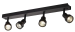 Czarna lampa sufitowa listwa z reflektorkami SLV 1002029 Puri 4xGU10 56cm