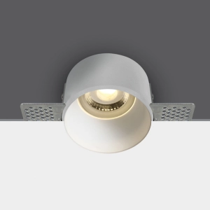 Biała okrągła lampa podtynkowa do szpachlowania One Light 10105TR/W Potamos GU10 FI6cm