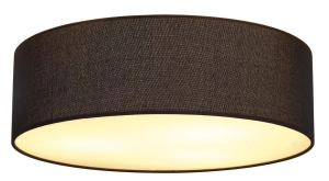 Okrągły plafon z czarnym abażurem SLV 156050 Tenora 3xE27 17x50cm
