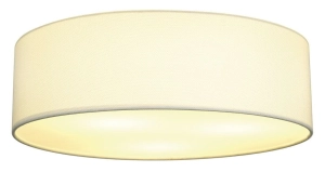 Okrągły plafon z białym abażurem SLV 156051 Tenora 3xE27 17x50cm