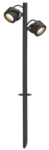 Antracytowa zewnętrzna lampa stojąca SLV 231535 Sitra 2xGX53 IP44 67cm