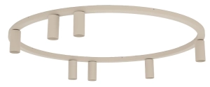 Okrągła beżowa lampa sufitowa obręcz 80cm z reflektorami Nowodvorski 11948 Fourty Round 7xGU10