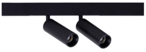 Czarny podwójny reflektor na szyny magnetyczne Smartline Loonari 408525 Mini Spot LED 2x8W 2x552LM 3000K CRI90 60stopni Typ A
