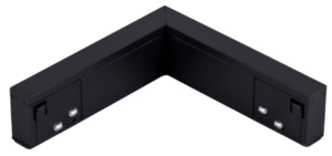 Czarny łącznik kątowy elektroniczny 9x9cm do szyn magnetycznych Smartline Loonari 409263