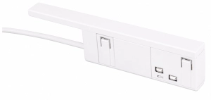 Biała końcówka z kablem zasilającym do zasilacza zewnętrznego do szyn magnetycznych Smartline Loonari 409218