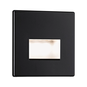 Czarna matowa kwadratowa lampa schodowa Paulmann 93094 Edge 1,2W 2700K 230V