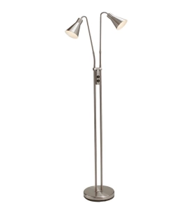 Lampa podłogowa podwójna z przełącznikiem elastyczne regulowane ramiona MarkSlojd 102241 Odense 150cm