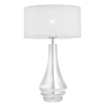 Lampa nocna szklana podstawa i materiałowy abażur Argon 3031 Amazonka E27 54x30cm