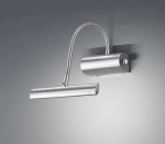 Metalowa lampa ścienna nad lustro lub obraz Trio 279770107 Curtis LED 4W 3000K 35cm ściemniacz giętka Nikiel