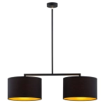 Lampa wisząca z dwoma czarnymi abażurami Argon 899 Karin 2xE27 80cm