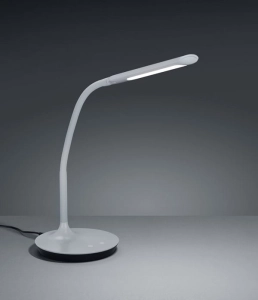 Popielata giętka lampa biurkowa Trio 527090111 Polo LED 5W 3000K 41cm-63cm ściemniacz