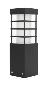 Czarny słupek oświetleniowy SU-MA RADO II 3 BL Rado E27 IP54 25cm
