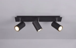 Lampa sufitowa trzy regulowane reflektory na listwie Trio 802400332 Marley 3xGU10 48cm x 15cm czarny