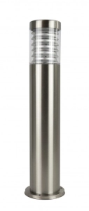 Srebrny słupek oświetleniowy SU-MA 91065L-750 Joy E27 IP44 75cm