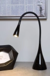 Czarna lampa stołowa z giętkim ramieniem i dotykowym ściemniaczem Lucide 18650/03/30 Zozy LED 4W 3000K 120stopni