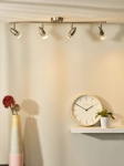 Lampa sufitowa satynowa zagięta listwa 78cm z reflektorami Lucide 13955/20/12 Caro-Led 4xGU10
