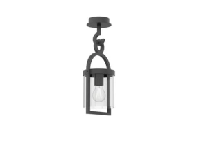 Lampa wisząca ogrodowa szklany abażur z metalowym stelażem Mantra 6553 Maya E27 44x17cm