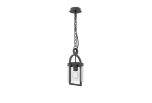 Lampa wisząca ogrodowa szklany abażur z metalowym stelażem na dekoracyjnym łańcuchu Mantra 6555 Maya E27