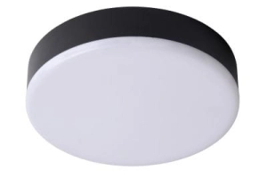 Czarna z białym spodem okrągła lampa sufitowa plafon łazienkowy Lucide 28112/30/30 Ceres-LED 30W 3000K IP44 21cm