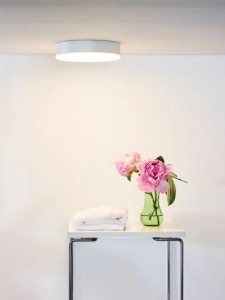Biała okrągła lampa sufitowa plafon łazienkowy Lucide 28112/30/31 Ceres-LED 30W 3000K IP44 21cm