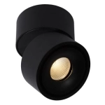 Czarna lampa sufitowa tuba z możliwością odchylenia Lucide 35911/08/30 Yumiko LED 10W 2700K CRI95 36stopni ściemnialna