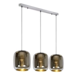 Lampa wisząca nad stół trzy chromowane klosze Lucide 70483/03/11 Eryn 3xE27