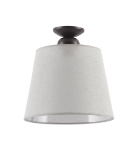 Pojedyncza lampa sufitowa wenge z abażurem szarym Jupiter 1387 Kamelia E27
