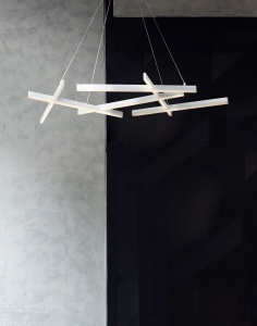 Lampa Wisząca Nowoczesna Maytoni MOD016PL-L75W Line LED 75W 3000K 101cm x 66cm x 120cm biały
