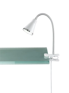 Lampa biurkowa z klipsem nowoczesna na giętkim ramieniu biała RL R22711101 Arras LED 3,8W 3000K 46cm