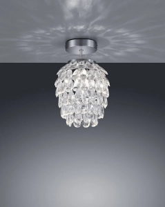 Lampa sufitowa z kryształkami Plafon RL R60451006 Petty E14 27cm x 20cm chrom