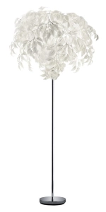 Lampa podłogowa białe liście abażur drzewo na metalowej nodze RL R40463001 Leavy 3xE14 180cm