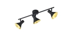 Lampa sufitowa trzy reflektorki na listwie czarno złota RL R80163002 Nina 3xE14 58cm