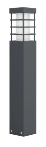 Popielaty słupek oświetleniowy SU-MA RADO II 2 DG Rado E27 IP54 50cm