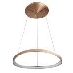 Okrągła złota lampa wisząca obręcz do salonu Italux 5355-848ROP-GB-3 Morfi LED 48W 2640LM 3000K 65cm x 120cm