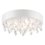 Lampa sufitowa biały okrągły plafon z kryształkami Argon 1496 Bella 3xE27 45cm