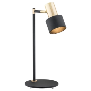 Lampa stołowa biurkowa Argon 4257 Doria E27 46cm x 28cm czarny mosiądz