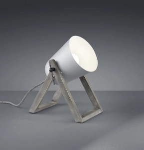 Lamp nocna szary reflektor drewniany RL R50721011 Marc E27 21cm