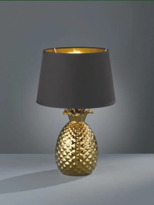 Lamp nocna dekoracyjna podstawa w kształcie ananasa czarno złota glamour kolonialna RL R50431079 Pineapple 1xE27