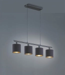 Lampa wisząca cztery abażurki na listwie nad stół do jadalni czarno złota RL R30334079 Tommy 4xE14