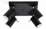 Ring 4 Czarny Plafon Sollux Lighting SL.0094