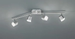 Lampa sufitowa cztery reflektorki kubiki kostki na dwóch listwach srebrne niklowe RL R82154107 Roubaix LED 4x4 W 3000K 78cm