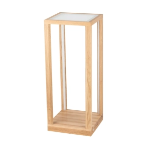 Lampa podłogowa sześcienna rama z drewna dębowego Spot-Light 8882974 Tavoli Glass LED 33W 3000K 61cm