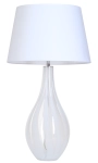 Lampa nocna stołowa z szklaną podstawą i białym abażurem 4Concepts L036089230 Modena E27 82cm x 45cm
